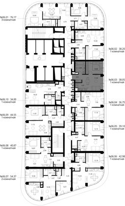 Продажа 1-комнатной квартиры 38 м², 6/49 этаж