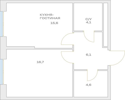 Продажа 1-комнатной квартиры 47 м², 9/23 этаж