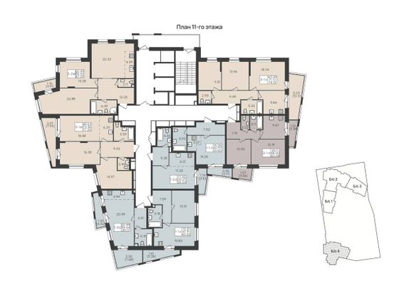 43,5 м², 1-комн. квартира, 11/22 этаж