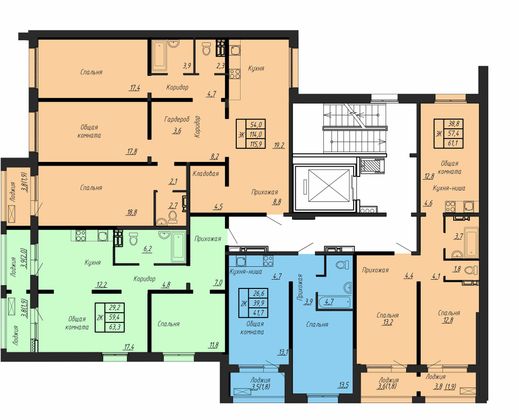 Продажа 3-комнатной квартиры 115,9 м², 2/17 этаж
