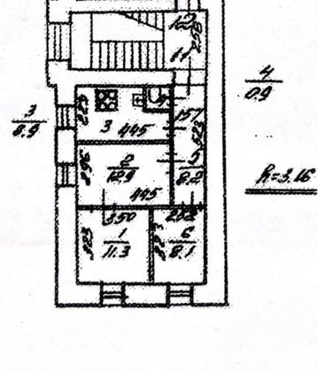 Продажа 3-комнатной квартиры 50,3 м², 3/3 этаж