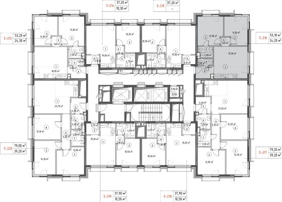 Продажа 2-комнатной квартиры 52,5 м², 26/30 этаж