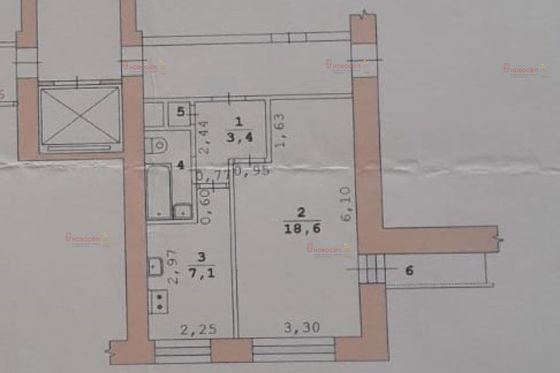 Продажа 1-комнатной квартиры 33 м², 8/9 этаж