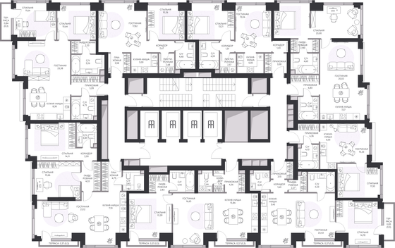 Продажа 1-комнатной квартиры 67,6 м², 13/41 этаж