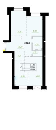 Продажа 2-комнатной квартиры 99,2 м², 3/9 этаж