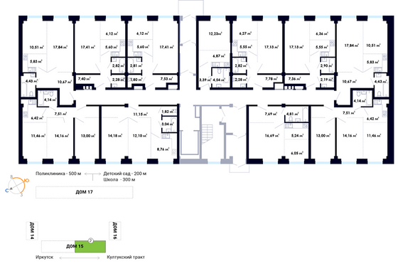 Продажа 3-комнатной квартиры 56,7 м², 1/9 этаж