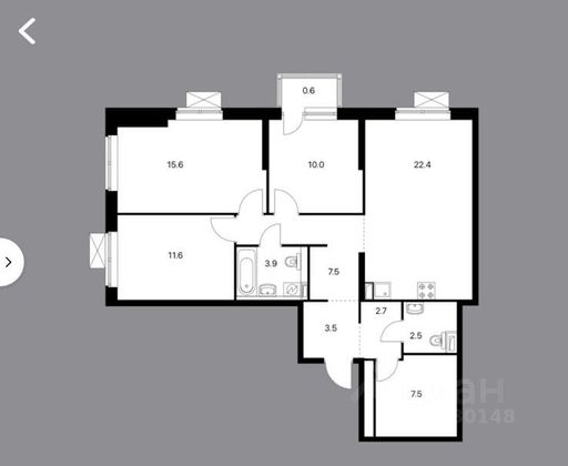 Продажа 3-комнатной квартиры 87,8 м², 25/25 этаж