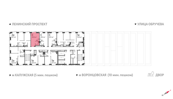 Продажа квартиры-студии 24,8 м², 40/58 этаж