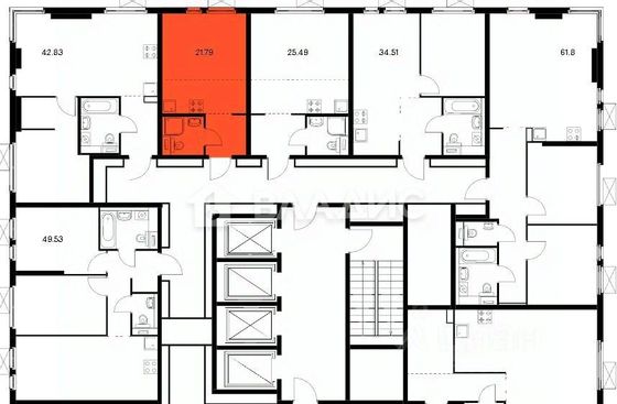 Продажа квартиры-студии 22 м², 6/33 этаж