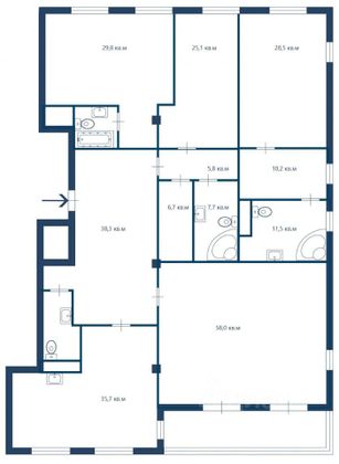 Продажа многокомнатной квартиры 272 м², 6/7 этаж