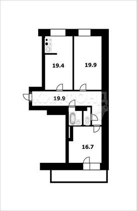 Продажа 3-комнатной квартиры 80,4 м², 6/6 этаж