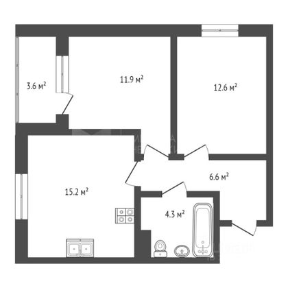 Продажа 2-комнатной квартиры 50,6 м², 9/19 этаж
