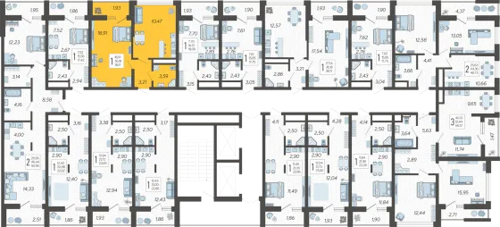 Продажа 1-комнатной квартиры 38,1 м², 11/19 этаж