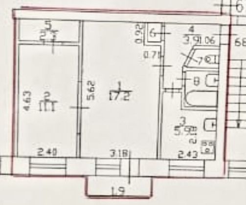 Продажа 2-комнатной квартиры 44,4 м², 2/5 этаж