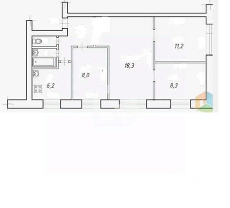 Продажа 4-комнатной квартиры 59,9 м², 3/5 этаж