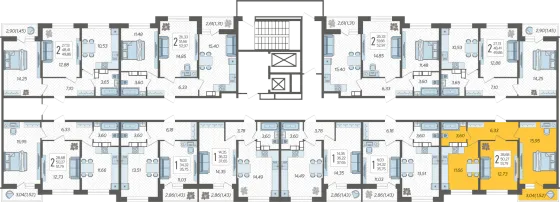 Продажа 2-комнатной квартиры 51,8 м², 17/19 этаж