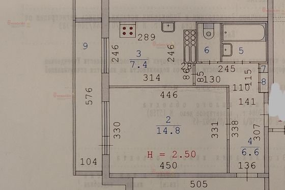 Продажа 2-комнатной квартиры 47,5 м², 1/10 этаж