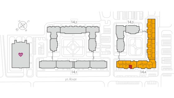 39,2 м², 1-комн. квартира, 4/8 этаж