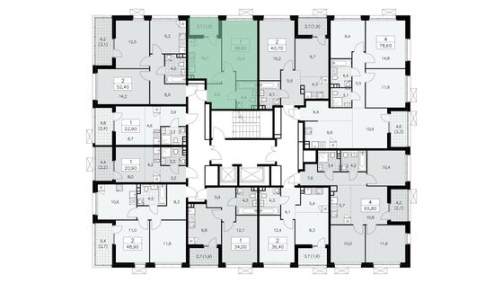 Продажа 1-комнатной квартиры 38,4 м², 11/15 этаж