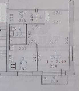 Продажа 1-комнатной квартиры 30,6 м², 3/5 этаж