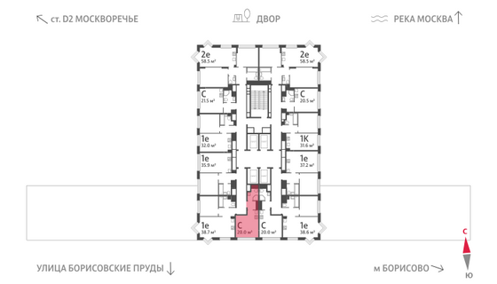 Продажа квартиры-студии 20 м², 22/30 этаж