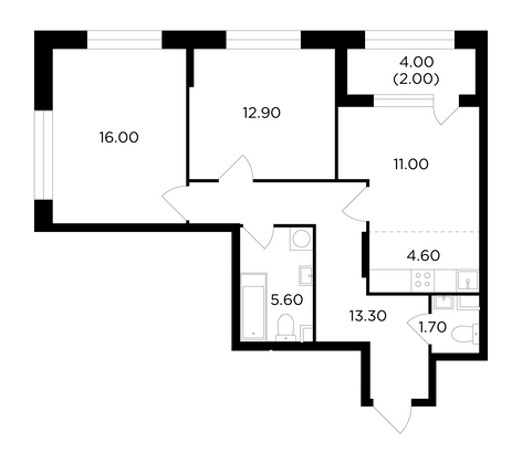 Продажа 3-комнатной квартиры 67,1 м², 15/18 этаж