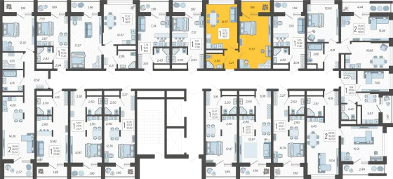 Продажа 1-комнатной квартиры 38,2 м², 4/19 этаж