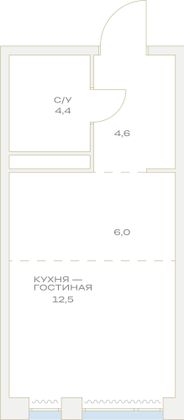Продажа квартиры-студии 27,5 м², 3/23 этаж