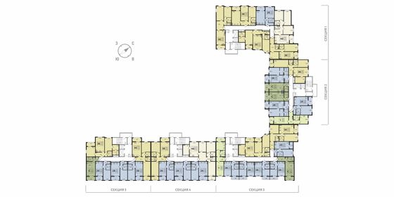 69,4 м², 2-комн. квартира, 17/18 этаж