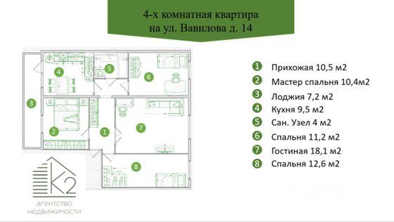 Продажа 4-комнатной квартиры 76,3 м², 3/5 этаж