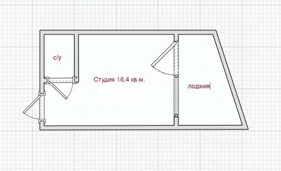 Продажа квартиры-студии 16,4 м², 1/9 этаж