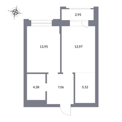 Продажа 2-комнатной квартиры 44,9 м², 23/27 этаж