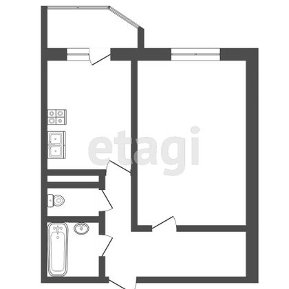 Продажа 1-комнатной квартиры 35,5 м², 6/10 этаж