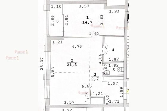 Продажа 1-комнатной квартиры 53,7 м², 30/33 этаж