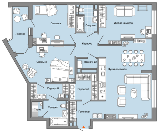 Продажа 3-комнатной квартиры 120 м², 3/8 этаж