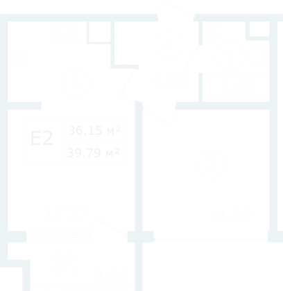 Продажа 1-комнатной квартиры 39,8 м², 8/12 этаж