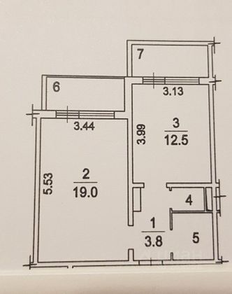 Аренда 1-комнатной квартиры 39 м², 16/17 этаж