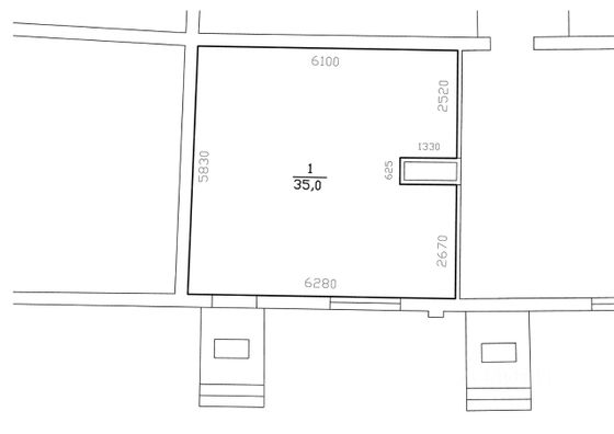 Продажа 1-комнатной квартиры 35 м², 1/4 этаж