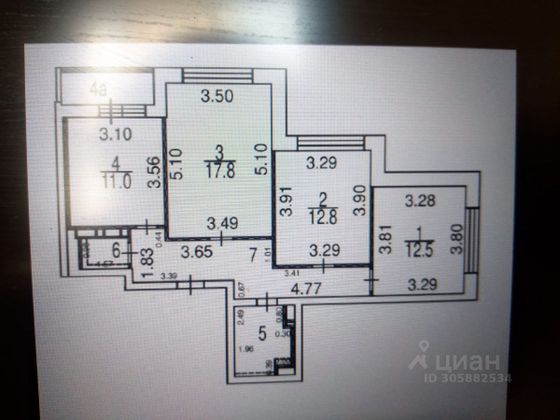 Продажа 3-комнатной квартиры 72,7 м², 11/16 этаж