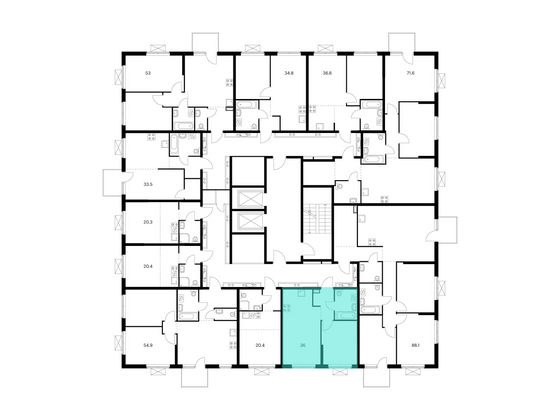 Продажа 1-комнатной квартиры 36 м², 17/17 этаж