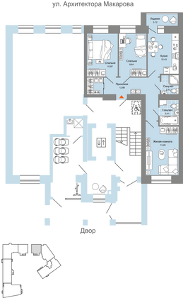 Продажа 3-комнатной квартиры 63 м², 1/8 этаж