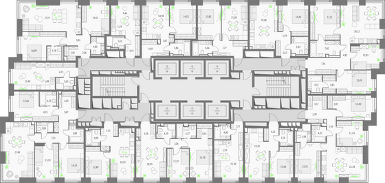 Продажа 1-комнатной квартиры 42,3 м², 27/57 этаж