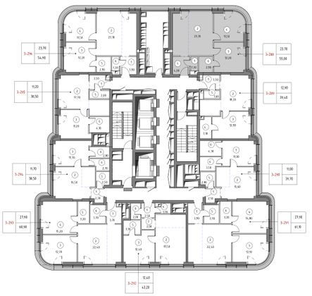 Продажа 2-комнатной квартиры 55 м², 35/53 этаж