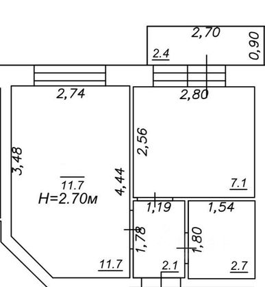 Продажа 1-комнатной квартиры 26 м², 1/6 этаж