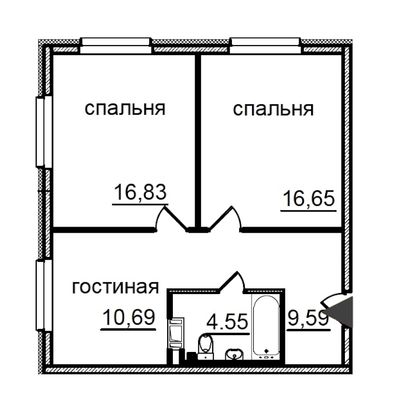 Продажа 2-комнатной квартиры 58,3 м², 5/29 этаж