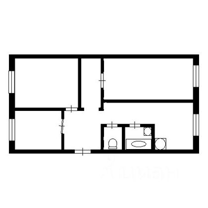 Продажа 3-комнатной квартиры 74 м², 1/2 этаж
