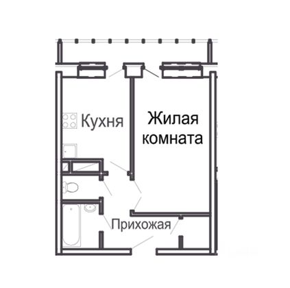 Продажа 1-комнатной квартиры 41,1 м², 17/17 этаж