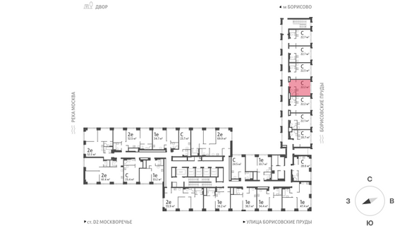 Продажа квартиры-студии 22,2 м², 2/52 этаж