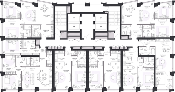 Продажа 2-комнатной квартиры 77,2 м², 5/41 этаж