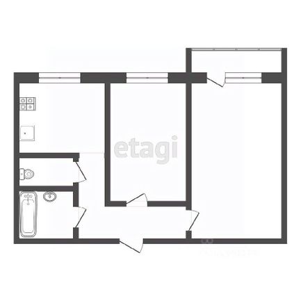 Продажа 2-комнатной квартиры 47,1 м², 9/9 этаж